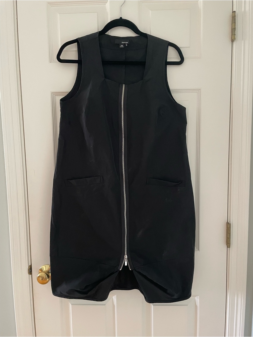 SUN KIM  Chic black dress/tunic/vest in her signature “parachute” fabric.